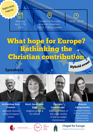 Passion for Europe event – The Christian contribution to Europe Chapel for Europe